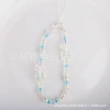 Original silver-white star-shaped heart bear beaded mobile phone chain, ccd camera chain, girls' mobile phone case decorative lanyard pendant Specification image