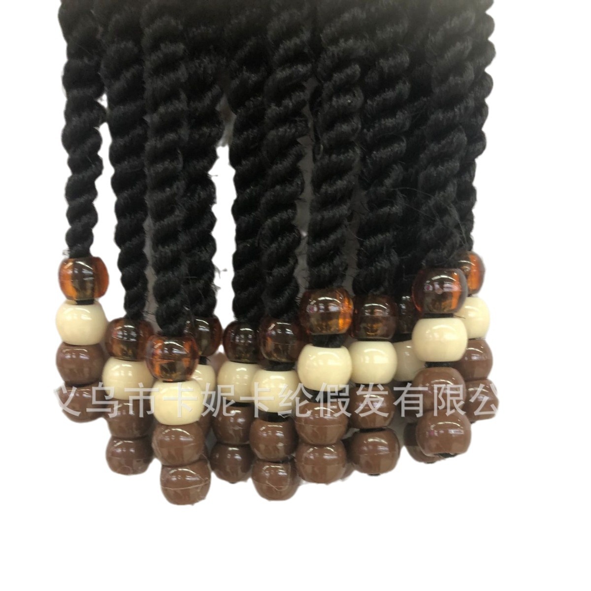 Best-selling new bow false hair band, small beads, black and brown bow wig accessory, princess hair band Specification image