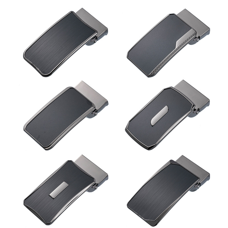 High-End Quality Men's Simple Zinc Alloy Film Plate Buckle With 33Mm Perforated Belt Smooth Belt Buckle Wholesale