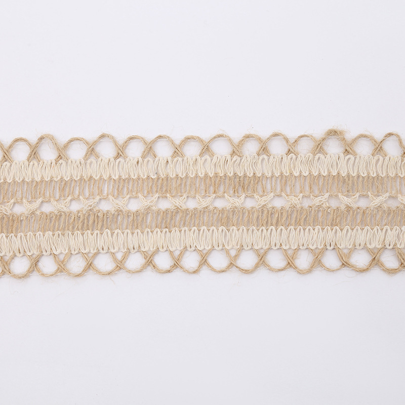 Natural Jute New Lace Curtain Clothing Diy Accessories Hollow Lace Fabric Vintage Bridal Headwear Wholesale Application Scenario