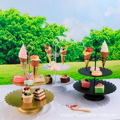 New Cake Stand Removable Party Wedding Party Dessert Display Tray Creative Birthday Props Cone Stand