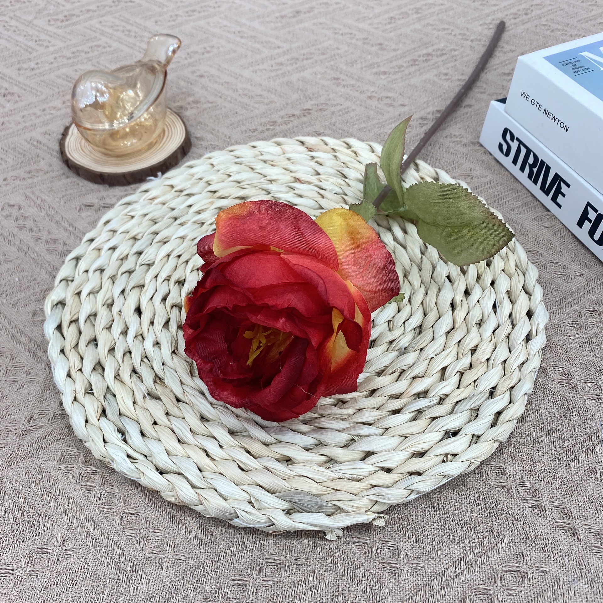 Other Simulation Crafts Simulation European Single Rose Cross-Border Wedding Home Artificial Decorative Flowers Specification drawing