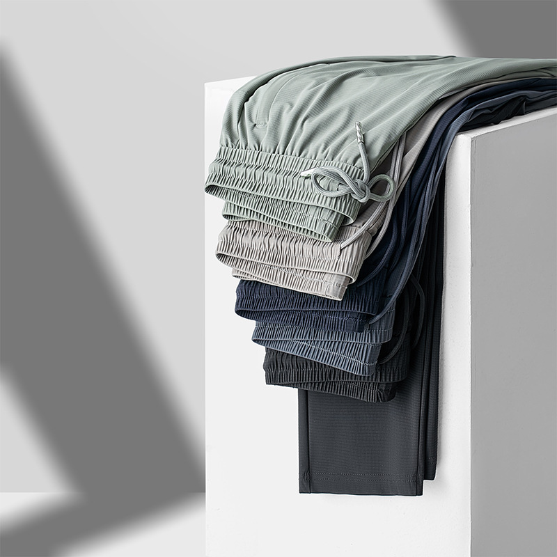 7A抗菌防蚊虫冰丝运动裤男士夏季跑步速干裤健身束脚宽松休闲裤