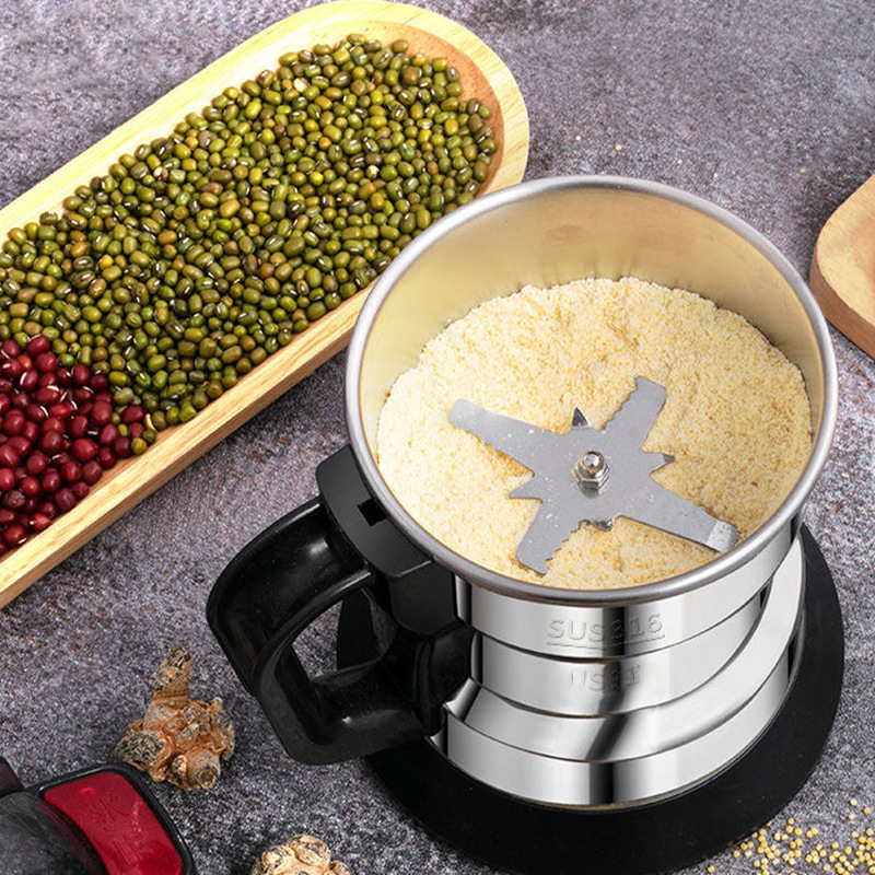 Small food processor, household kitchen medicinal herb grinding and powdering machine, grain and cereal pulverizer, electric children's complementary food machine details Picture