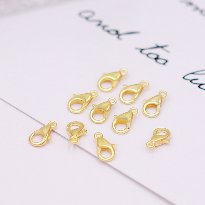 18K real gold lobster clasp, 14K gold-plated 301 water drop spring clasp, beading accessory, necklace clasp, diy accessory B98 Specification image