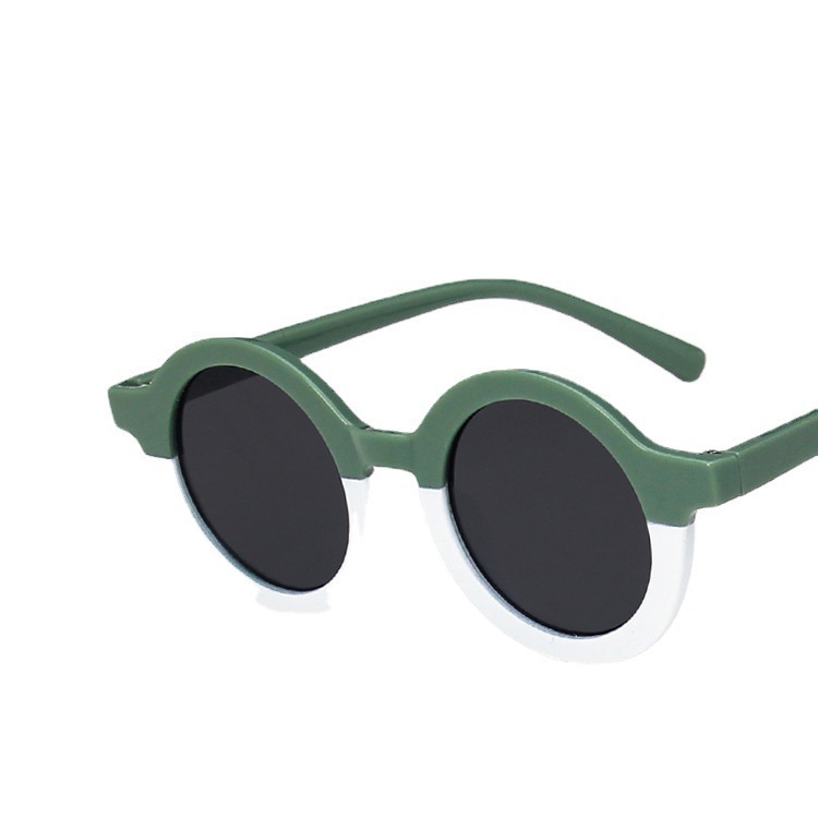 圆框拼色儿童太阳镜2022年新款装饰眼镜男童女童夏天洋气太阳镜厂详情图3