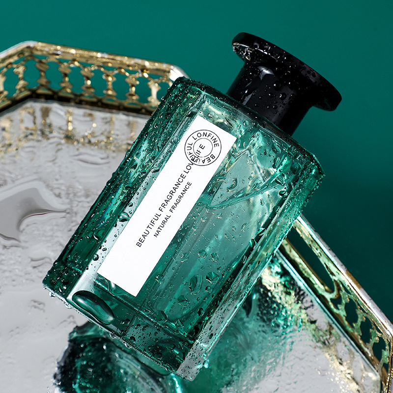 200Ml Dark Green Aromatherapy Household Indoor Long-Lasting Office Eight-Sided Bottle Scented Essential Oil Bedroom Aromatherapy Decoration details Picture