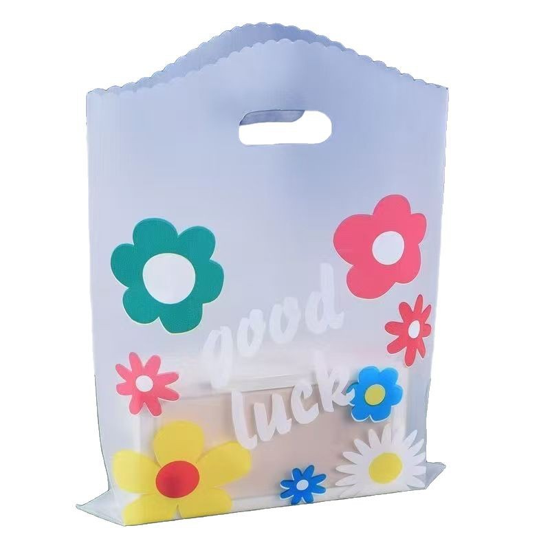 Wholesale flat-mouth plastic bags for mobile phone boxes, handbags, underwear, earrings, shopping bags, cartoon transparent hand-held plastic bags Item Picture