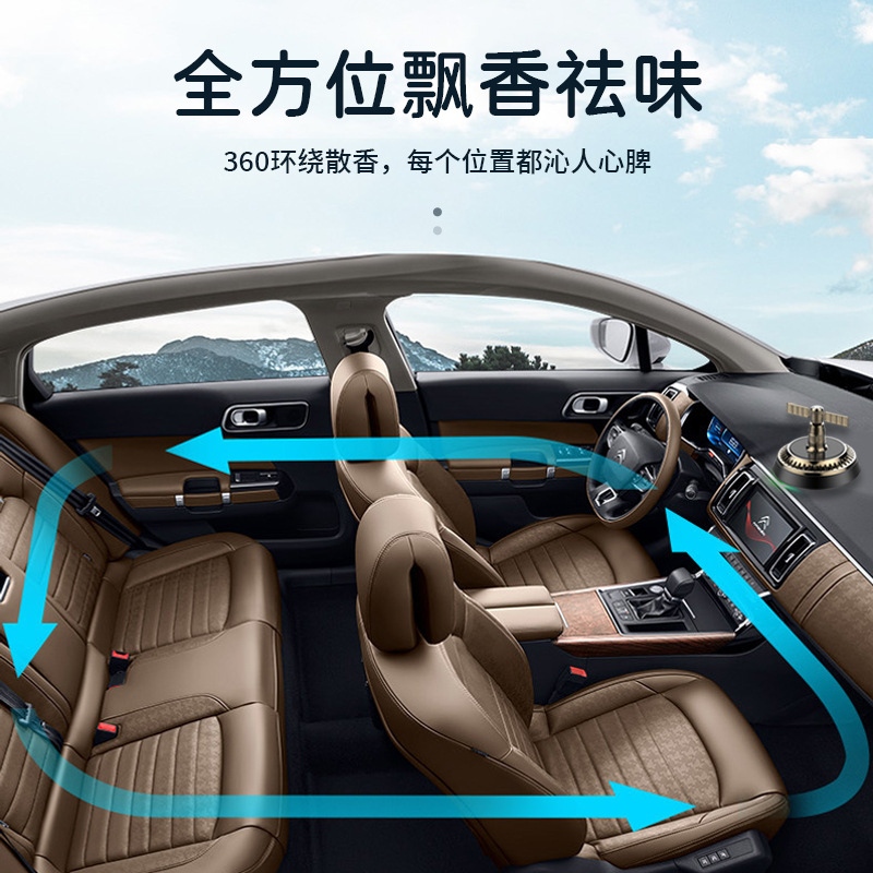 Solar-powered creative car aroma diffuser, high-end long-lasting light fragrance car perfume, center console, interior decoration Tiangong No.1 Specification image