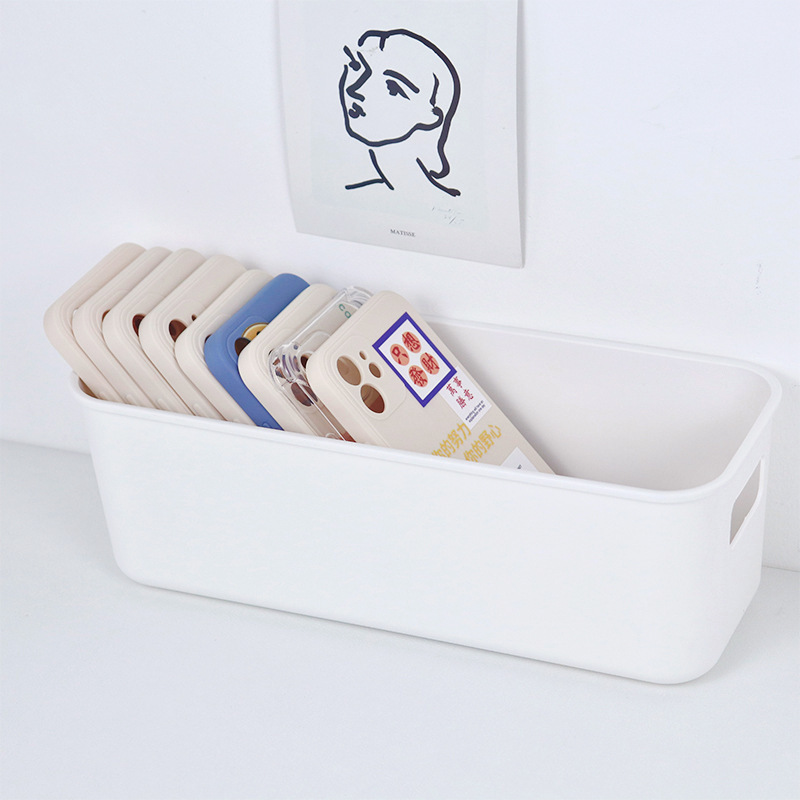 Mobile Phone Case Storage Box Student Dormitory Desktop Multi-Functional Storage Box Rectangular Debris Storage Box Sorting Tool Application Scenario
