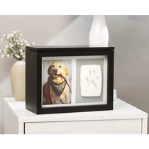 Wooden pet Memorial Box Pet Pipe Wooden picture frame Cat and dog funeral supplies Pet urn