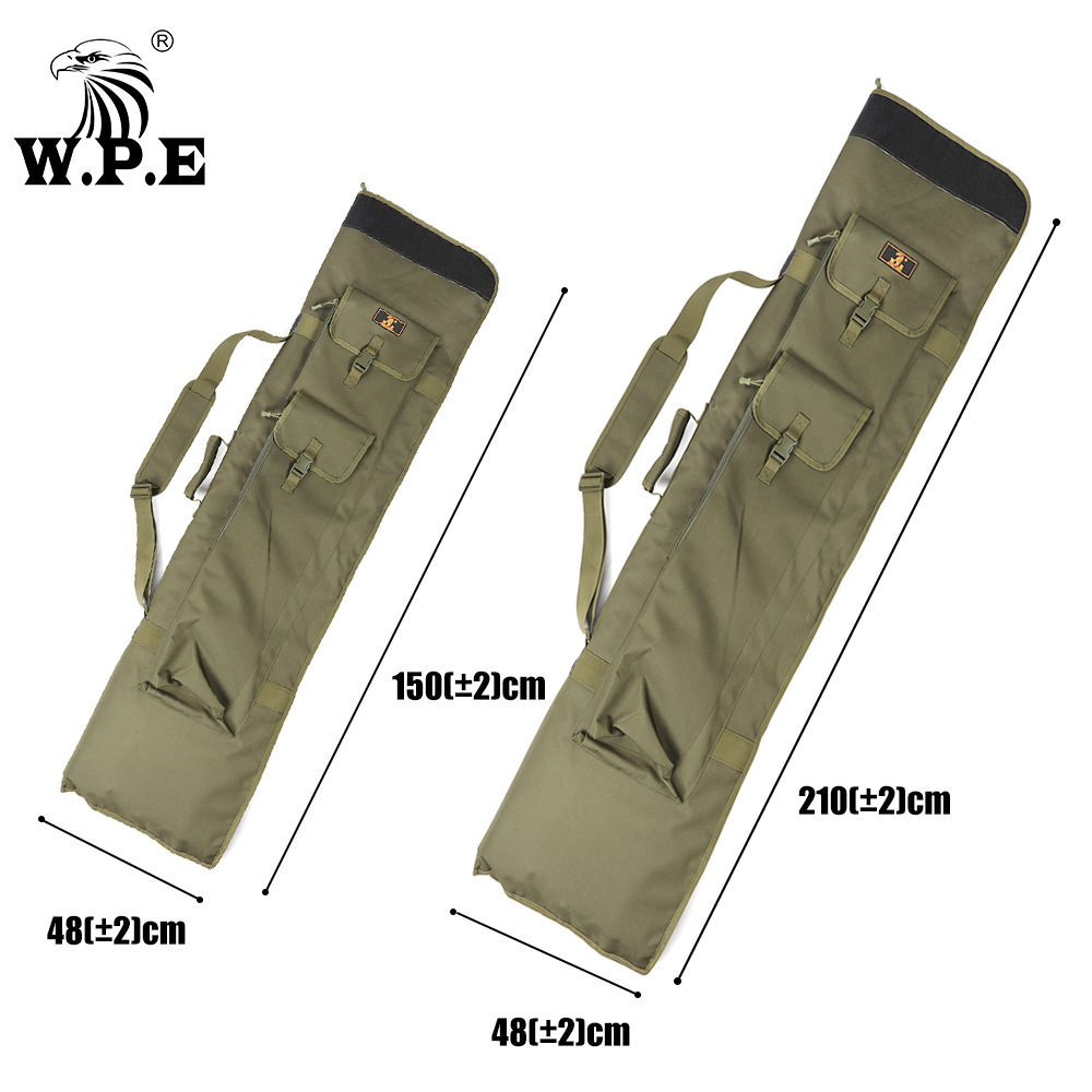 W.P.E鱼竿包鲤鱼钓竿包1.5m/2.1m便携式卷筒收纳可折叠牛津布钓具