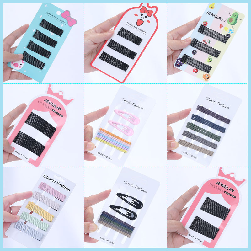 Korean Version Of Steel Wire Black Steel Clip A Word Can Not Drop Paint Bangs Clip Green Card Hair Card 2510 Yuan Shop Source Tray Hairpin