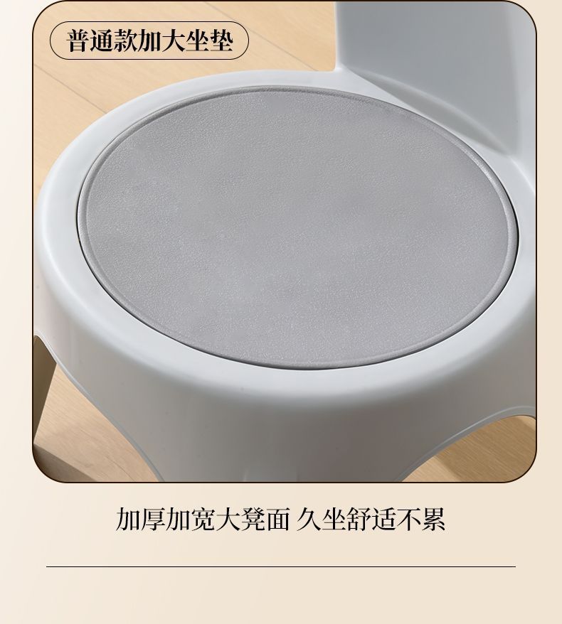 家居靠背椅加厚软包皮革塑料椅子高椅客厅卧室成人踩脚可叠放工厂详情20