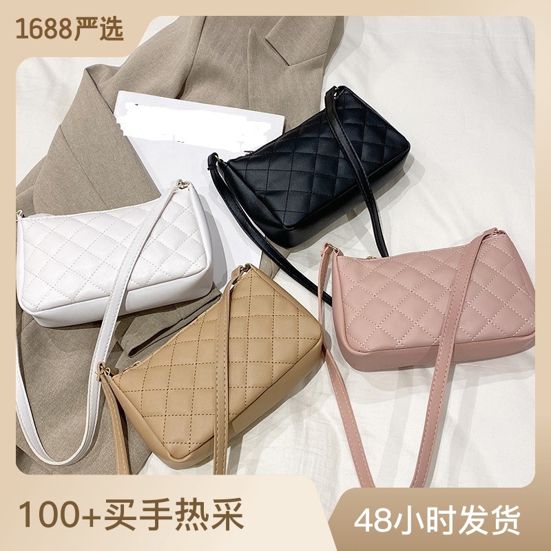 Korean Version Of Women Underarm Bag 2021Women Bag Fashion Wholesale A Cross-Body Embroidered Square Bag