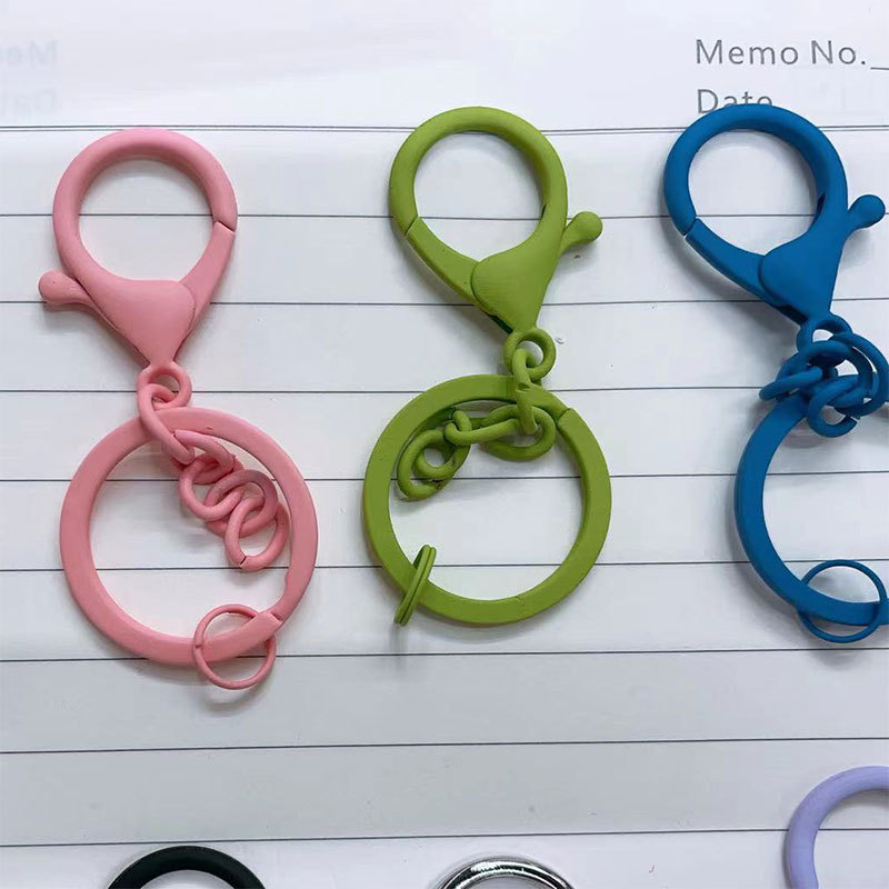 INS jewelry influencer Douyin bestseller metal beaded keychains in various colors, colorful DIY beaded keychains Application Scenario
