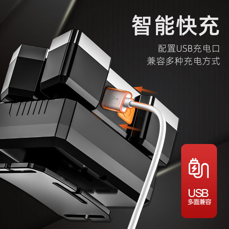 New cross-border strong headlight led five-head aircraft light, usb charging head-mounted small flashlight, outdoor miner's lamp headlight Specification image