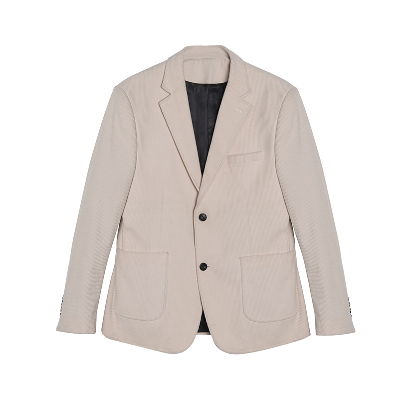 JY's new Korean-style loose, retro and casual corduroy suit jacket for men's spring style is a single piece Item Picture