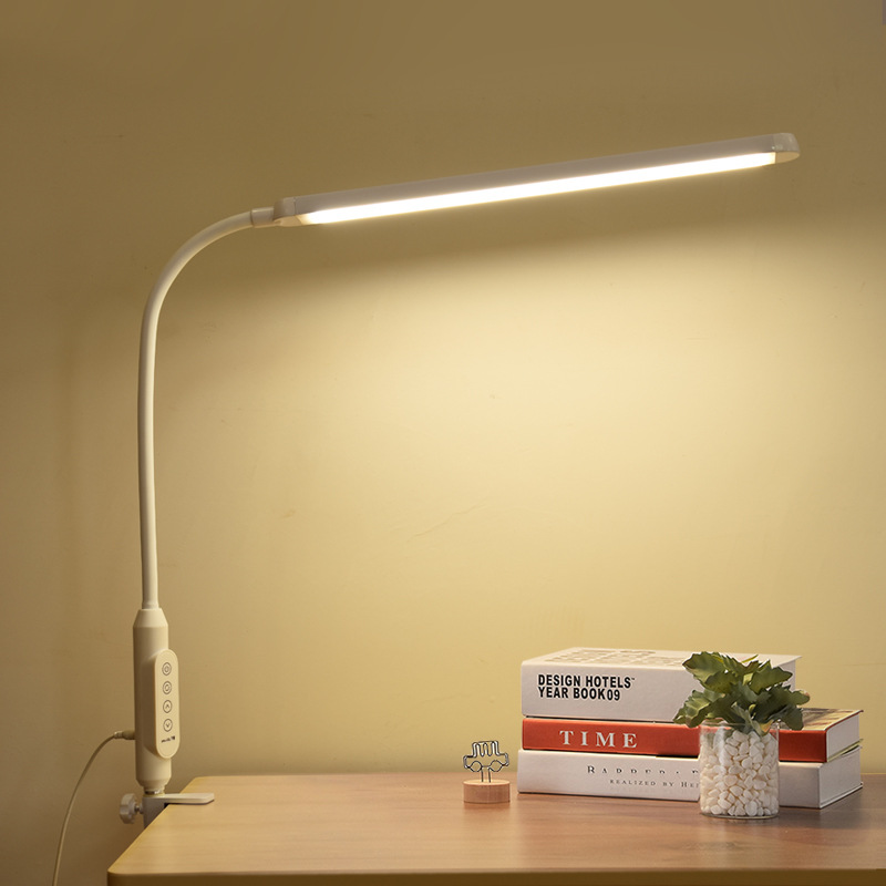 New USB eye-protecting creative folding desk lamp, smart clip night light, bedside reading desk lamp for student dormitories Application Scenario