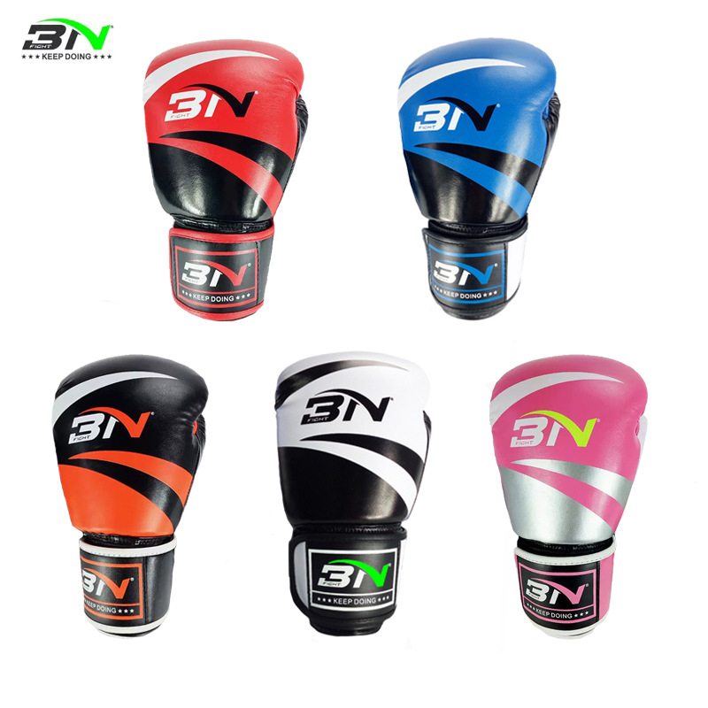 跨境拳击手套/10oz拳击白底实物图