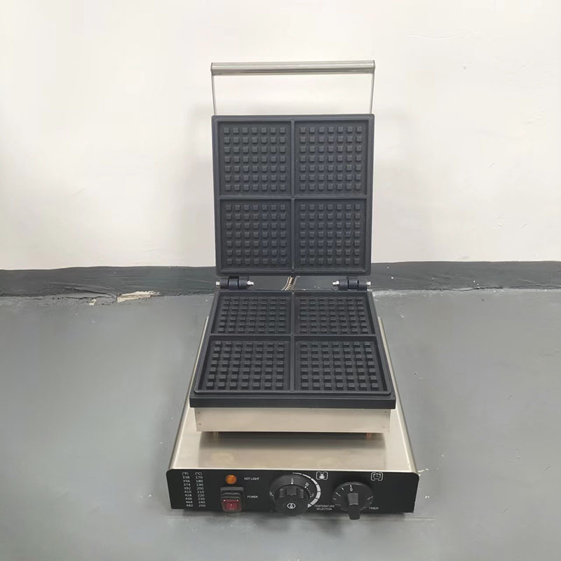Fuqi Cross-border commercial flipping waffle machine, double-sided electric heating non-stick pan waffle furnace, square grid waffle machine Specification image