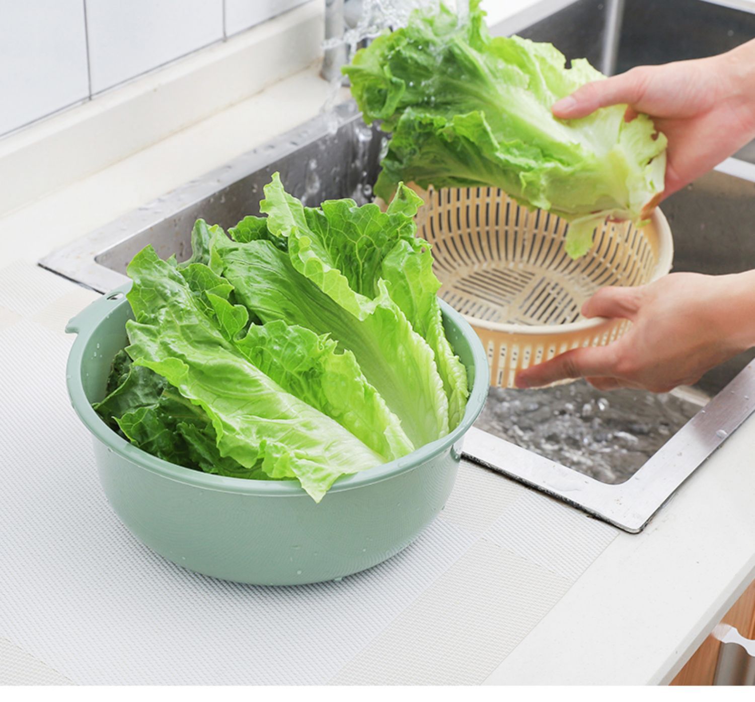 洗菜盆食品级菜蓝子加厚圆形盆子厨房沥水篮盆子家用批发厂家批发详情10