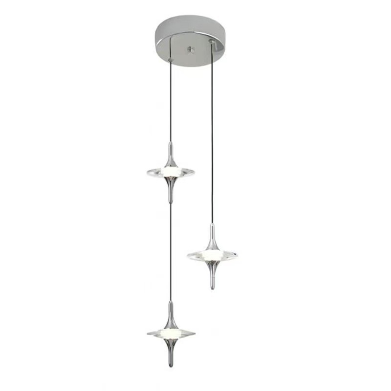 Crystal staircase chandelier, modern, simple and high-end, light luxury duplex, personalized dining room, bedroom, bedside small chandelier Item Picture