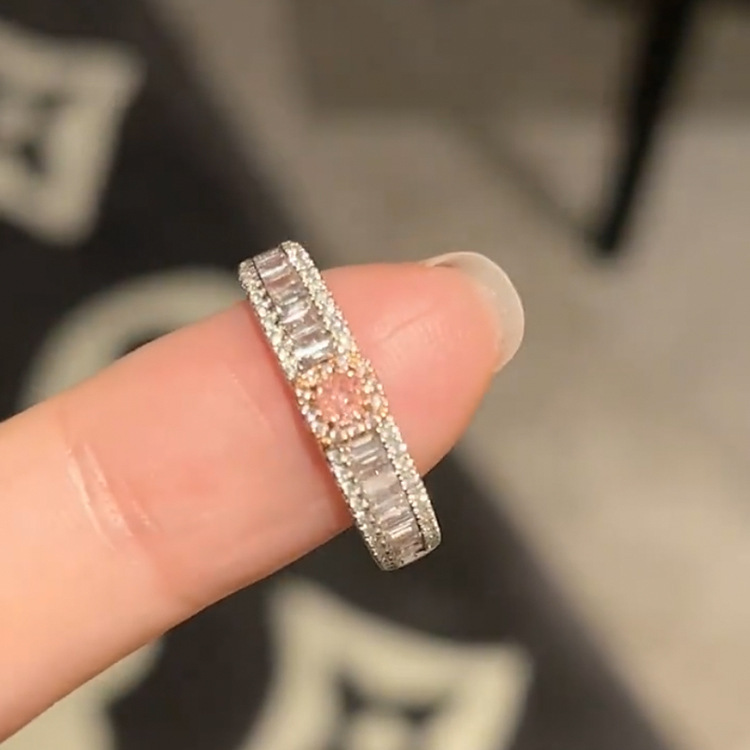 New zircon round open ring, French simple and fashionable index finger ring, individual and elegant light luxury jewelry wholesale for women Application Scenario