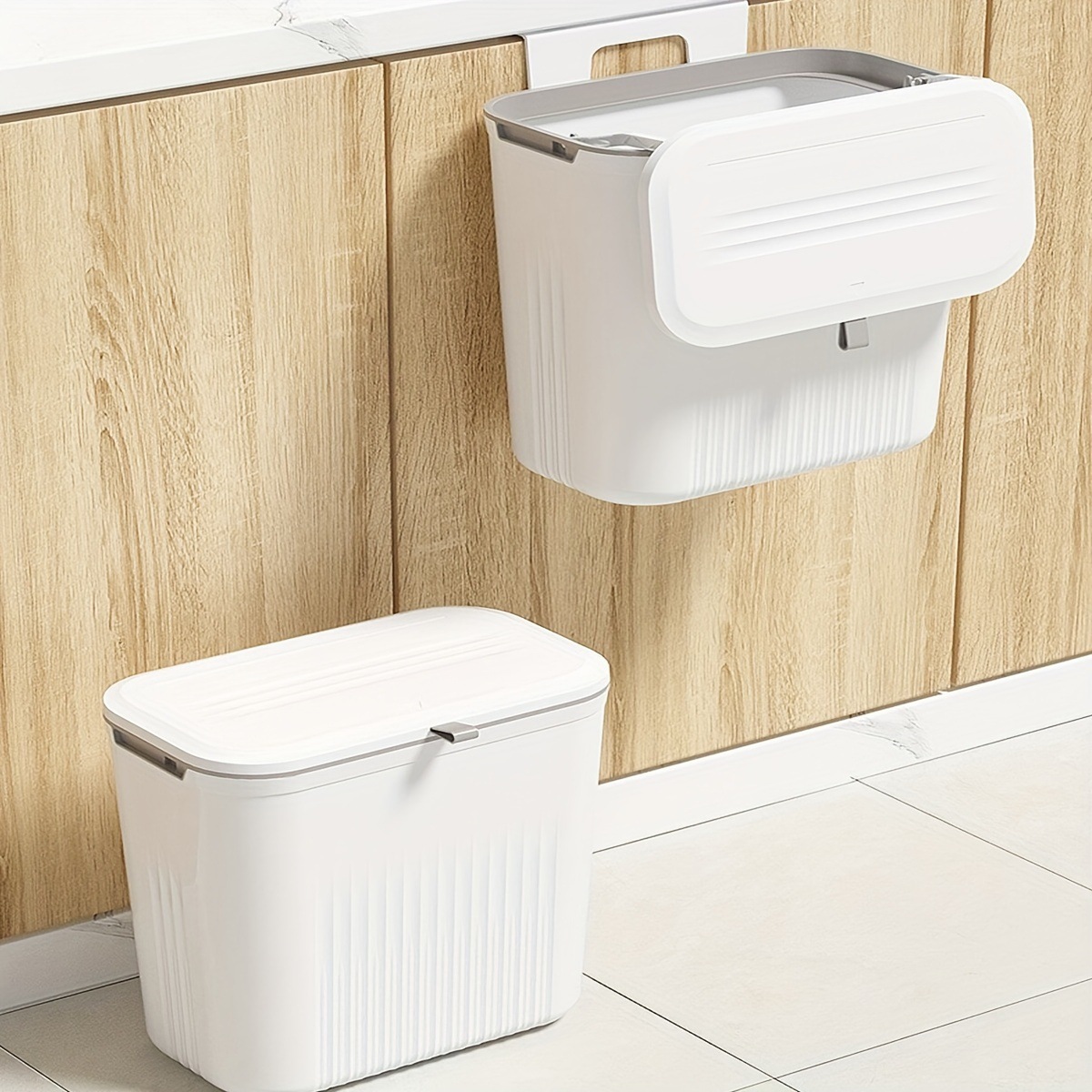 壁挂厨房垃圾桶带盖厕所卫生间客厅纸篓橱柜厨余挂式收纳桶
