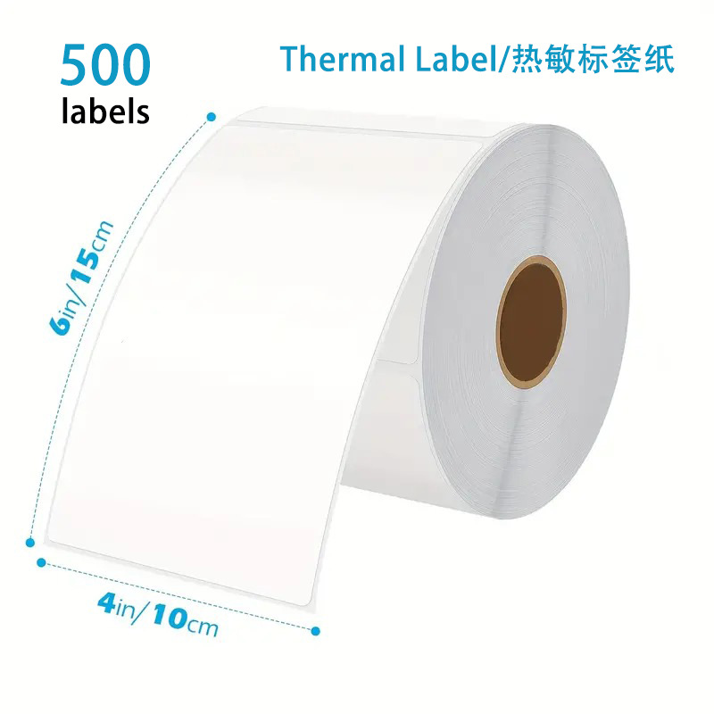 Cross-border three-proof thermal self-adhesive label paper, 4-inch to 6-inch express station roll labels, printing for shopping malls and supermarkets full figure