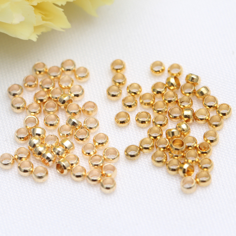 Clamp Flat Positioning Finishing Diy Beading Material 2.0Mm Color Preserving Pure Copper Positioning Bead Fixed Bead Bead Manufacturers Direct Sales