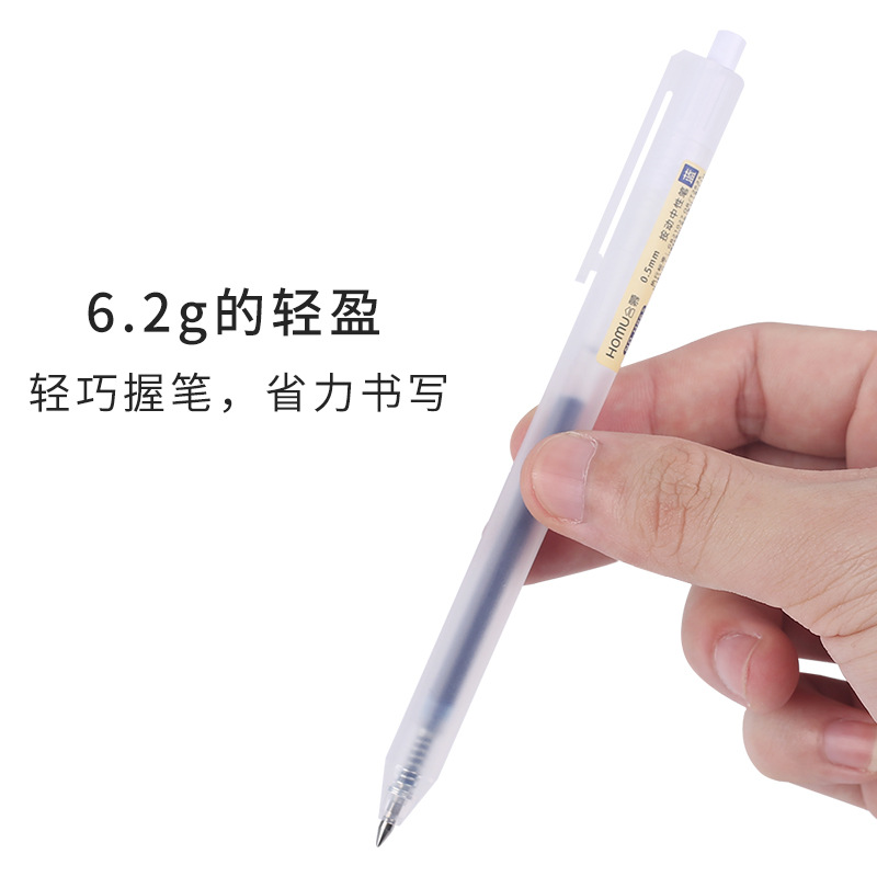 Hemu ins simple push-button gel pen, student practice pen for note-taking, business office 0.5mm gel pen wholesale Application Scenario