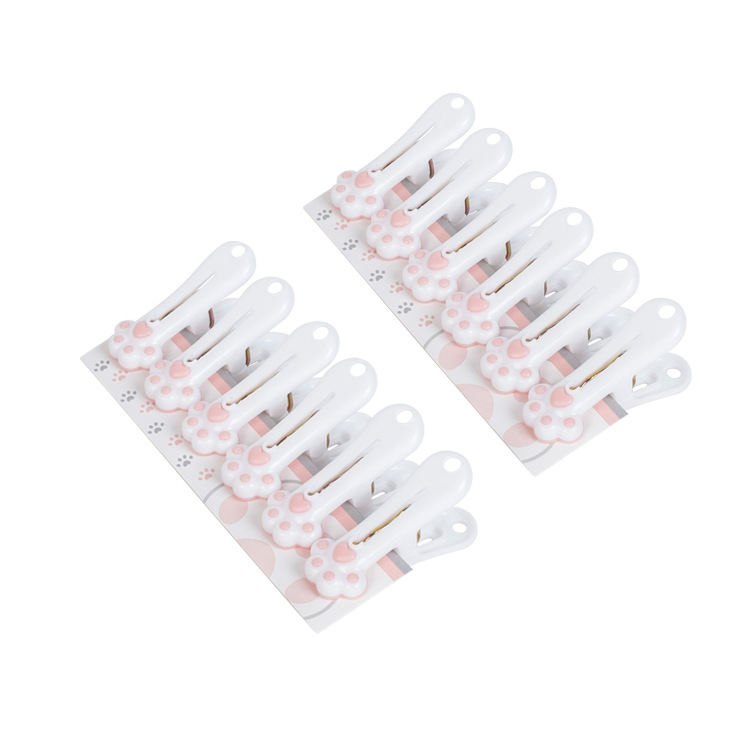 Soft Glue Seamless Cat Claw Clip Sock Clip Drying Quilt Windproof Clip Snack Clip 16196 Item Picture