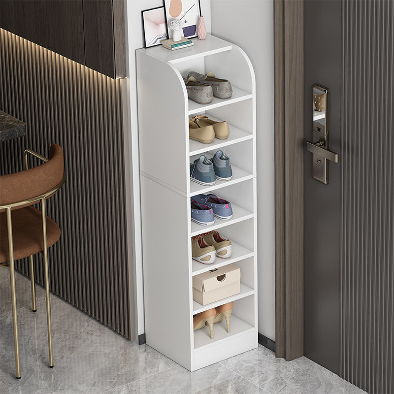 The shoe cabinet is a large-capacity storage cabinet against the wall at the household entrance. It is a simple dust-proof open shoe rack that saves space details Picture