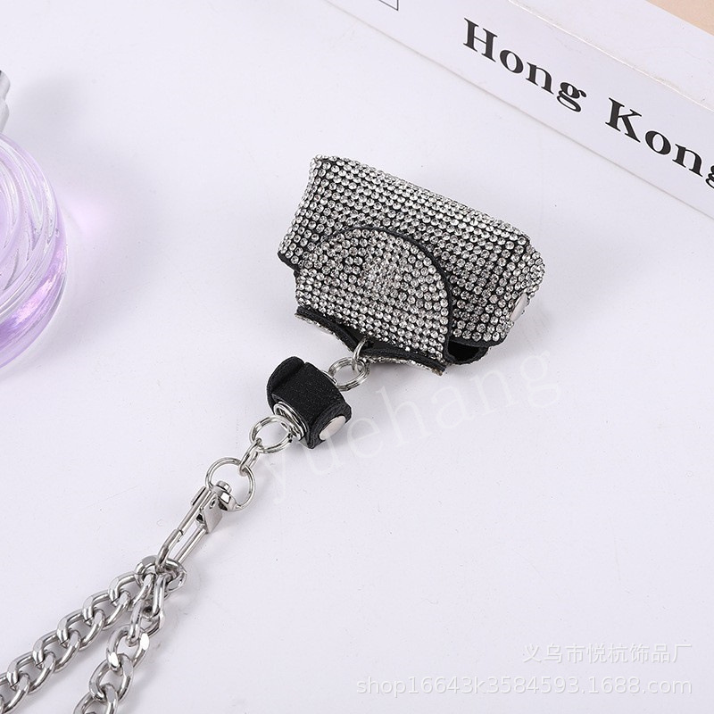 跨境电商迷你水钻腰链斜跨包金属配饰女链条腰带包裙子西装大衣