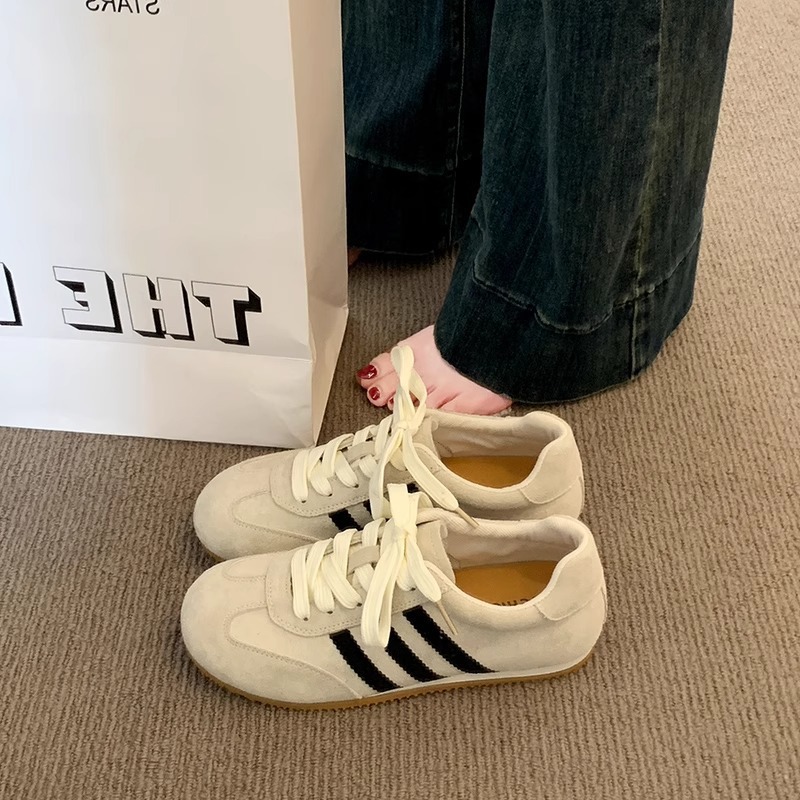 软底轻便德训鞋女2025新款春夏百搭网面透气爆款配裙子阿甘小白鞋