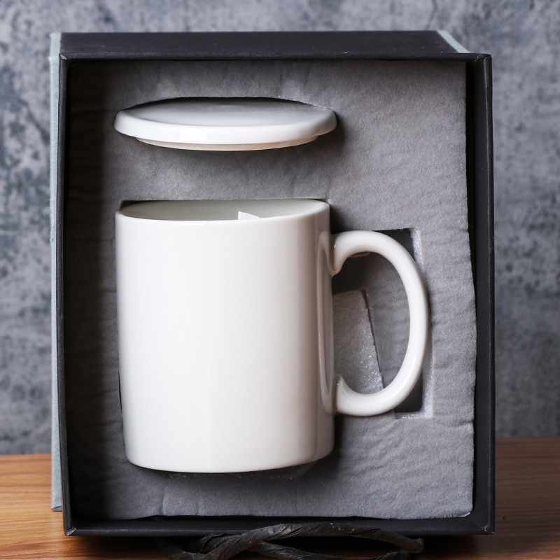 Modern Simple Ceramic Mug Solid Color Nordic Style Simple Standard Straight Cylindrical International Cup Printed Logo Application Scenario