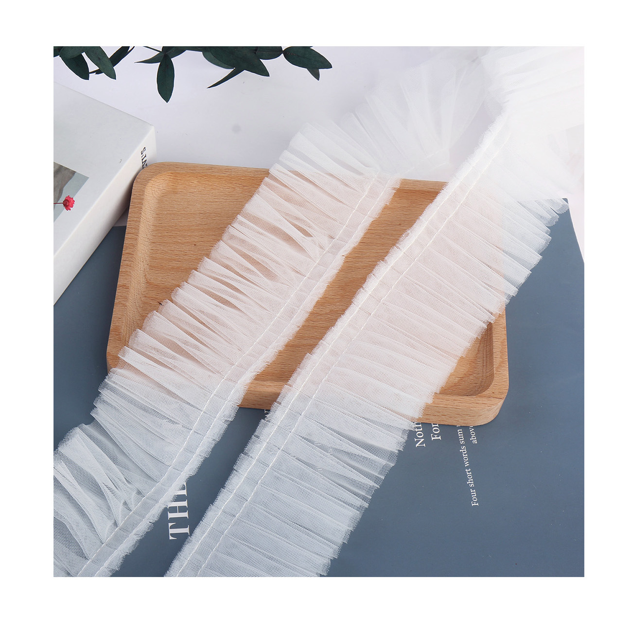 5.5cm double-layer extra dense US net pleated curtains, skirt hem craft home textile clothing accessories, discounted lace Application Scenario