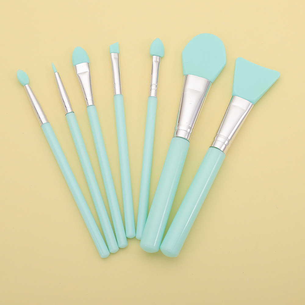 New Cross-Border Silicone Makeup Mask, Beauty Brush, 7-Piece Set Of Silicone Brush, And Mud Mask Scoop Wholesale Specification drawing