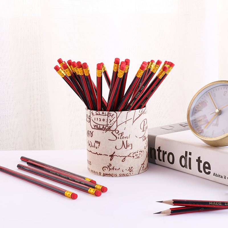Pencil Wholesale Drawing And Sketching Pens Children's Prize Learning Stationery With Rubber Hex Pencils For Elementary School Hb Pencils Specification drawing