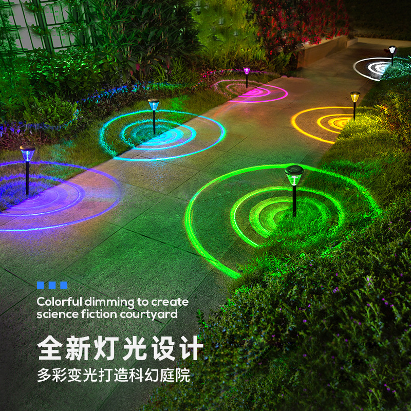 Amazon's new outdoor waterproof sensor ground plug light, home garden landscape led solar lawn light Specification image