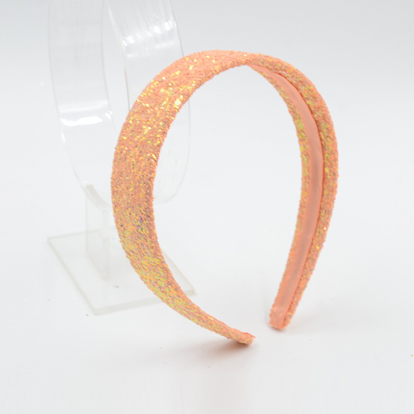 Qiwei Accessories' exclusive cross-border new fresh multi-color women's hair band, high top wide edge Glitter glitter headband, 4cm hair accessory details Picture