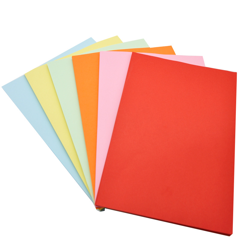 Wholesale A4 color computer office copy paper, 80g color printing paper, DIY children's handmade color paper, origami scissors Item Picture