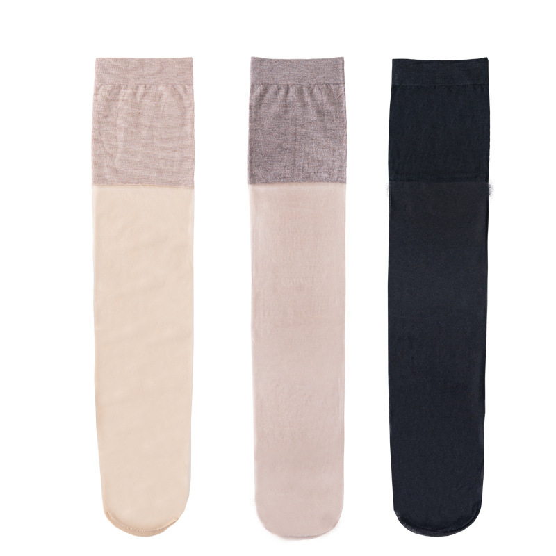 Sock stall, one-piece hair replacement stockings, women's knee-high stockings, summer thin anti-snagging stockings, air-conditioned knee protection stockings, summer women can freely cut high stockings, one-piece hair replacement Item Picture