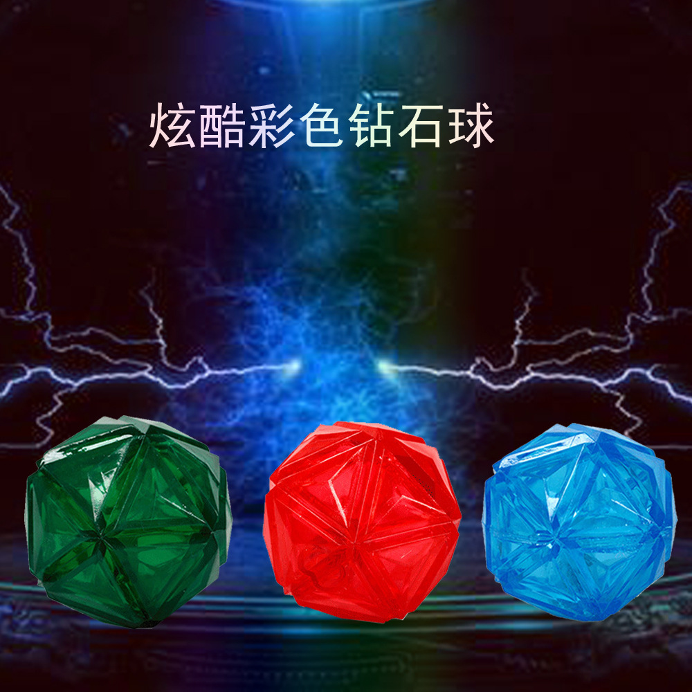 Amazon Pet Flash Ball, elastic ball toy, dog glowing and making sounds, elastic jump ball, floating water, TPR Diamond ball