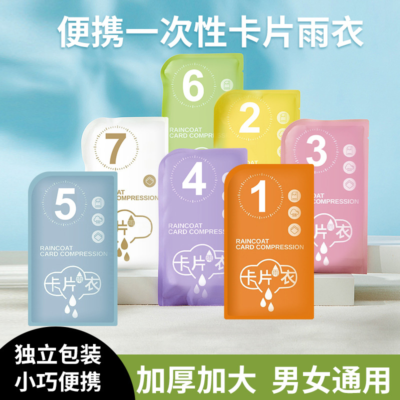 一次性雨衣长款全身户外旅游儿童成人大人便携防暴雨卡片雨衣加厚