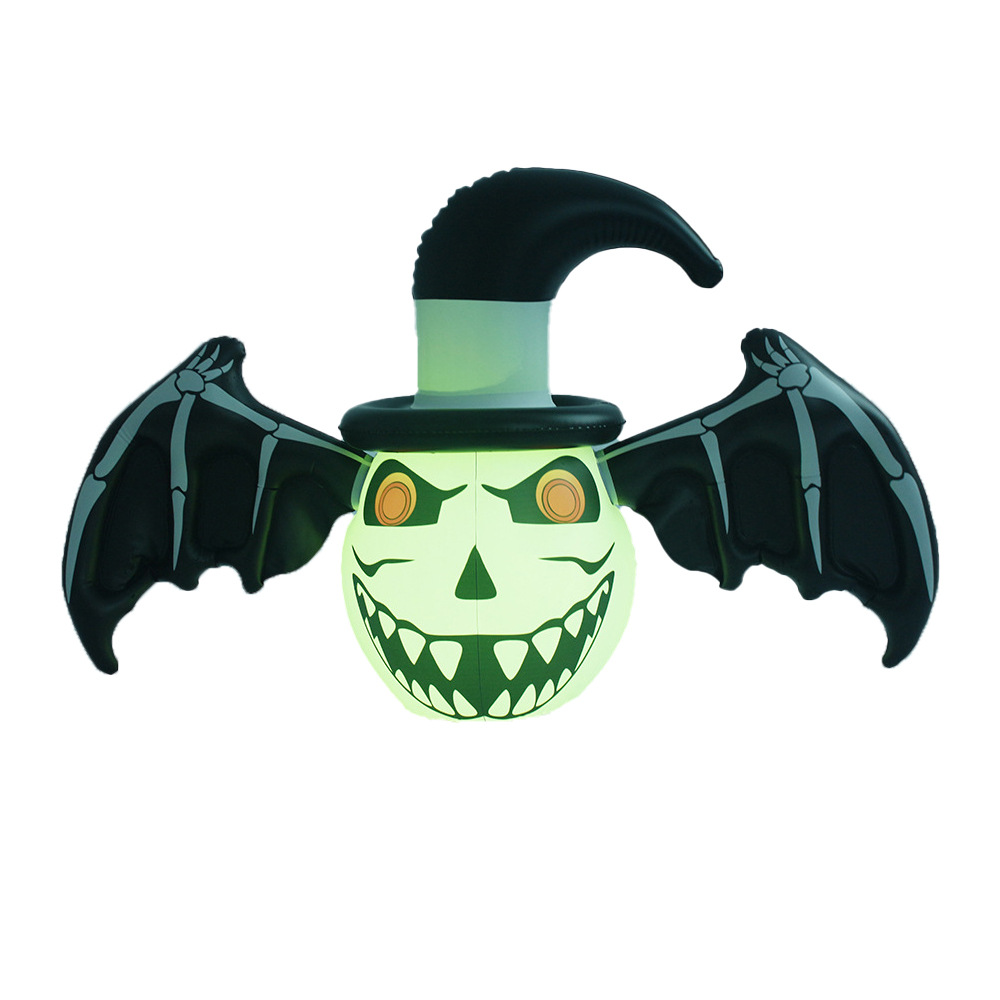 Cross-border creative new PVC skull bat ghost LED luminous gas model Halloween garden layout horror props Application Scenario