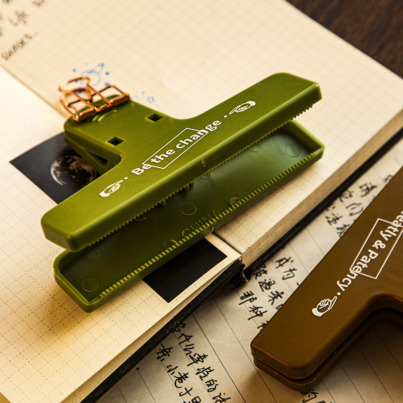 彩色 新色复古塑料夹 手帐票据夹 整洁干净的手账夹子便捷 收纳详情图2