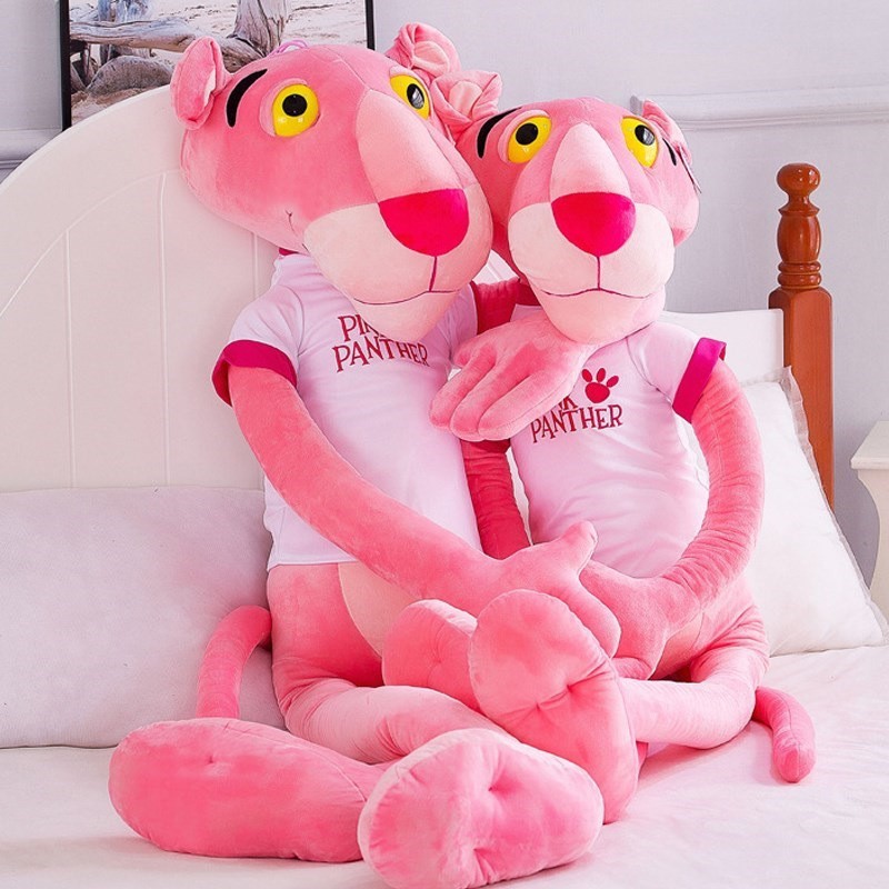 The Same Pink Panther Stuffed Toy Naughty Pink Naughty Leopard In Bed With You To Sleep Leg Puppet details Picture