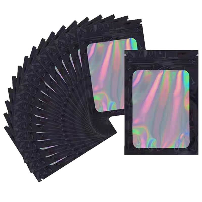 Laser-colored storage self-sealing bags, thickened sealed pockets, guka packaging materials, gifts in dazzling colors Item Picture